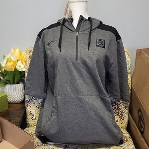 Nike Men's Zip-Up Sweater in Gray and Black